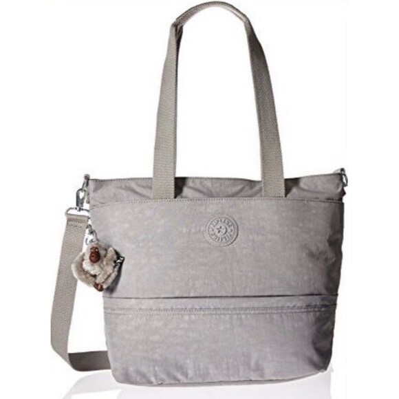Kipling Tiffani Tote Slate Grey Crossbody Shoulder Bag Travel Commuter - Picture 1 of 10